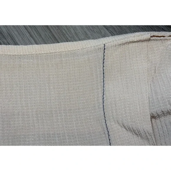 Acne Studios Textured Ruched Crepon Midi Skirt Beige High Waisted Side Slit - Picture 11 of 11